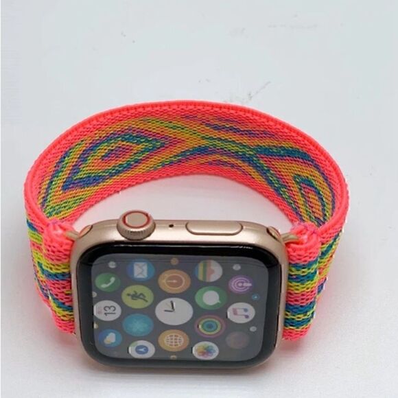 NWT Elastic Boho Festival Apple Watch band 42 mm size Large - Picture 1 of 5